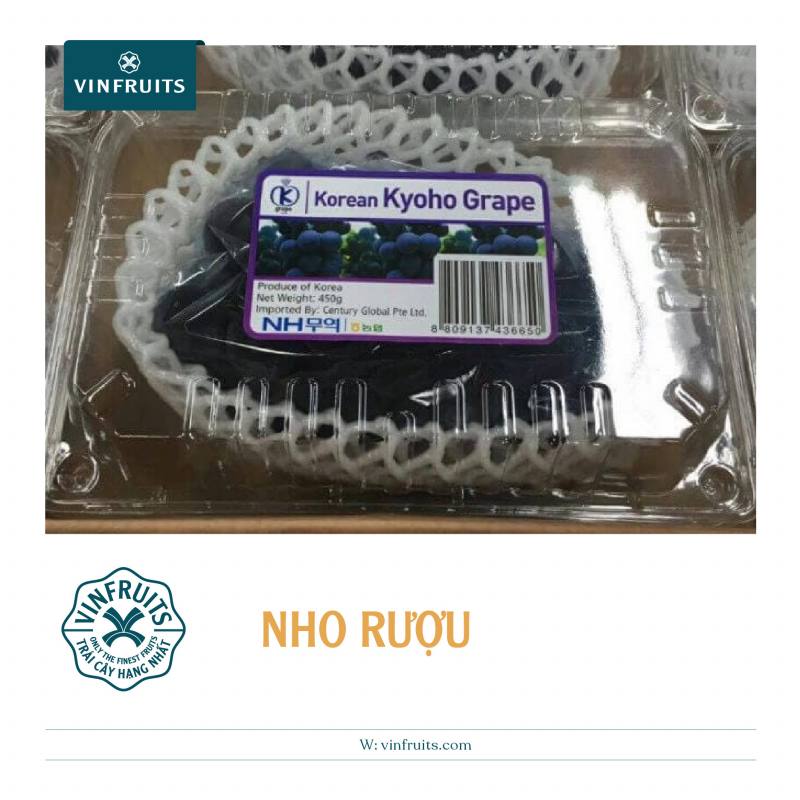 Nho đen Kyoho nhập khẩu chính hãng từ Hàn Quốc
