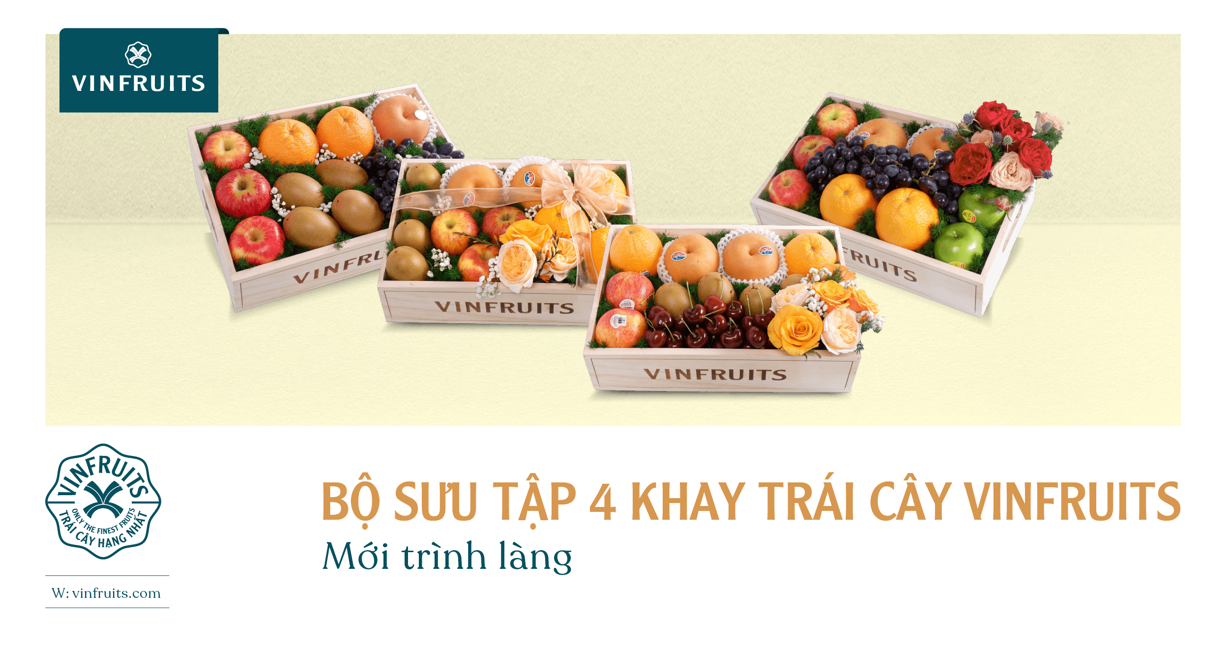 Bộ sưu tập 4 khay trái cây Vinfruits mới trình làng