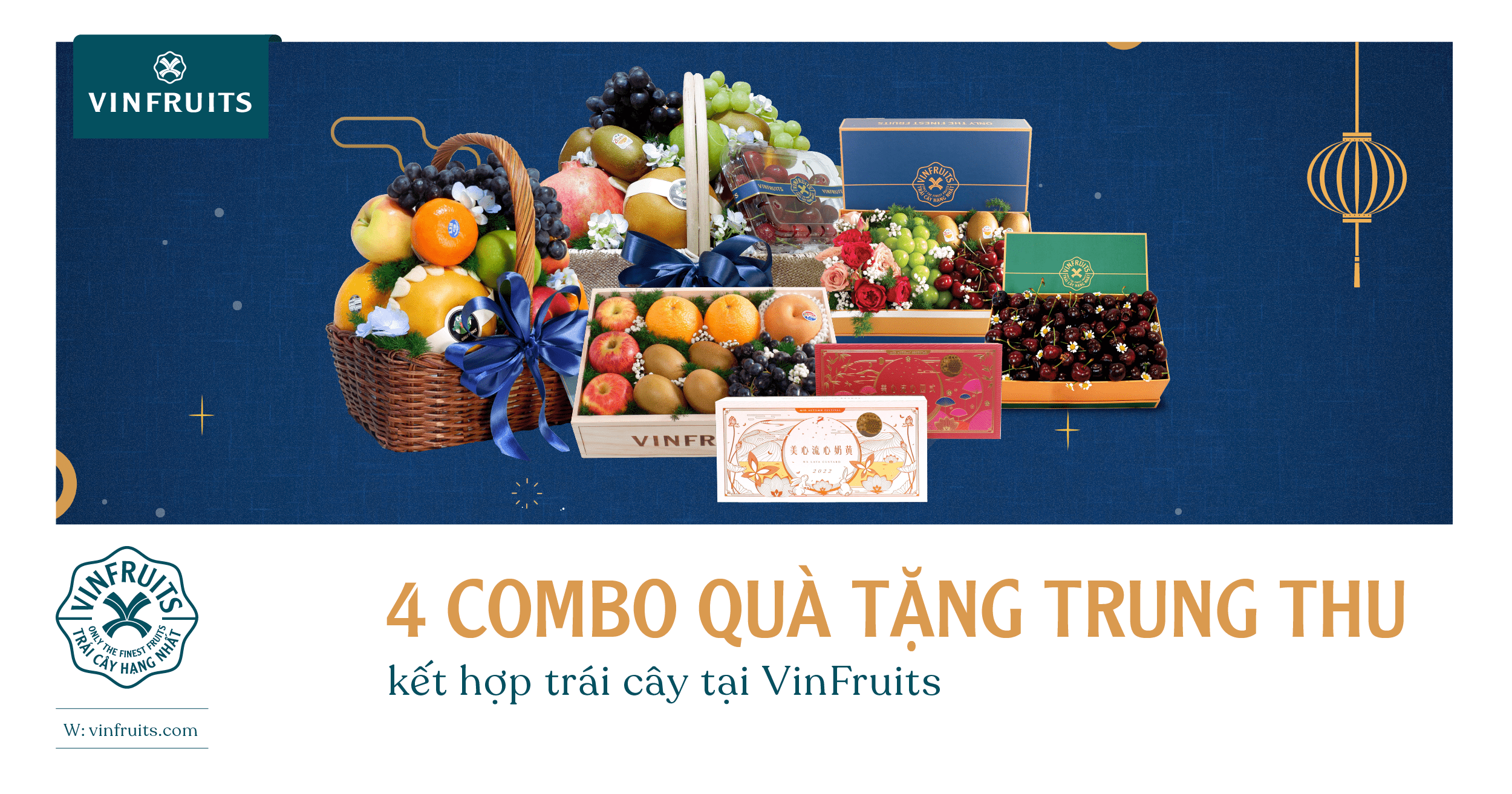 4 Combo quà tặng trung thu kết hợp trái cây tại VinFruits