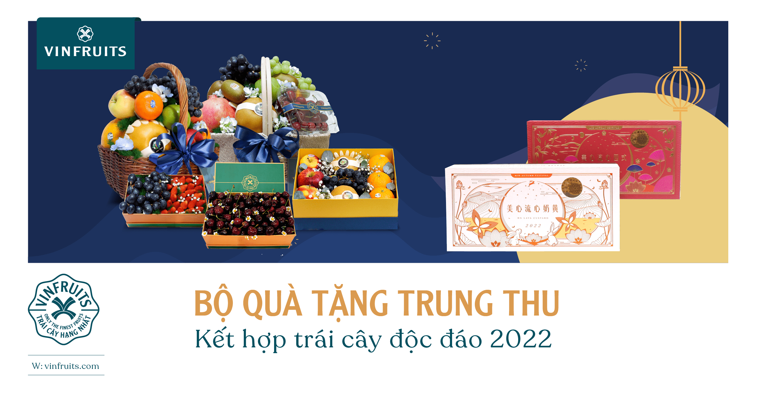 Bộ quà tặng Trung Thu kết hợp trái cây độc đáo 2022