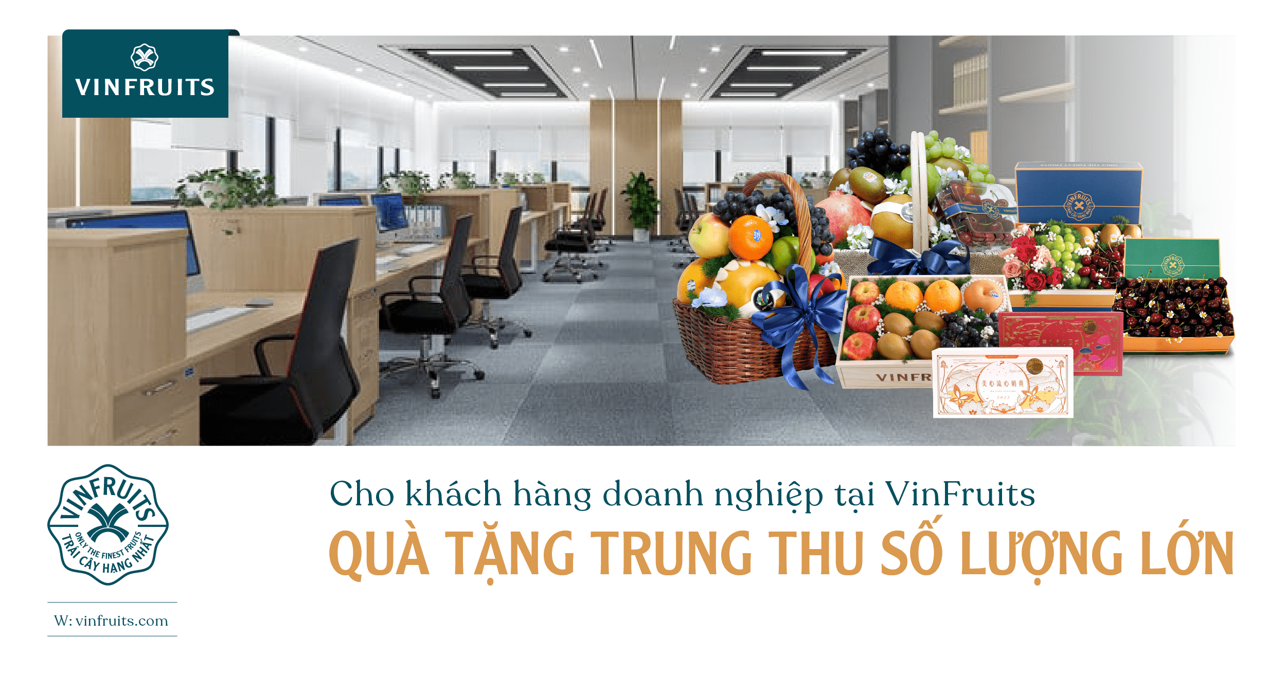 Quà tặng trung thu số lượng lớn cho khách hàng doanh nghiệp tại VinFruits