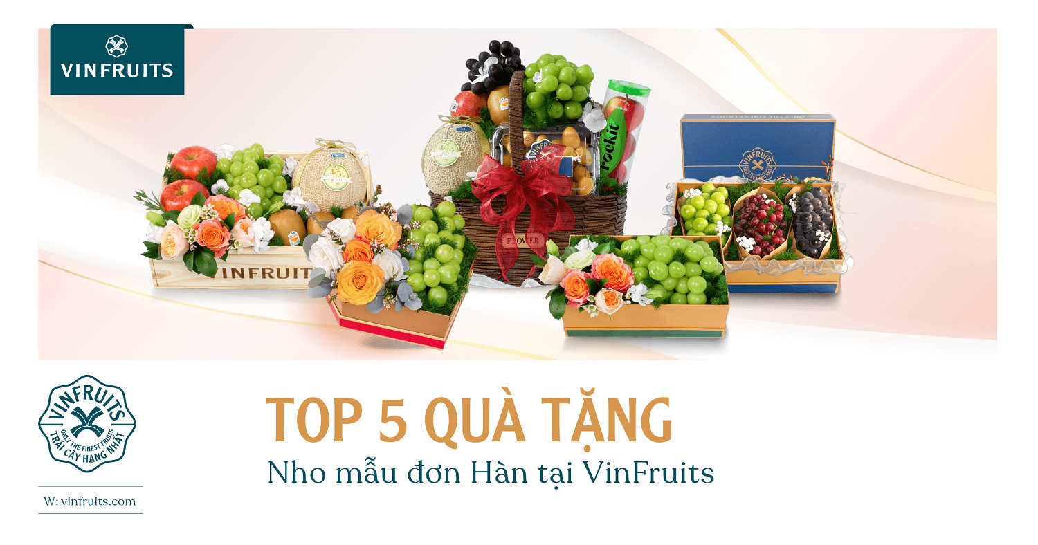 Top 5 quà tặng nho mẫu đơn Hàn tại VinFruits