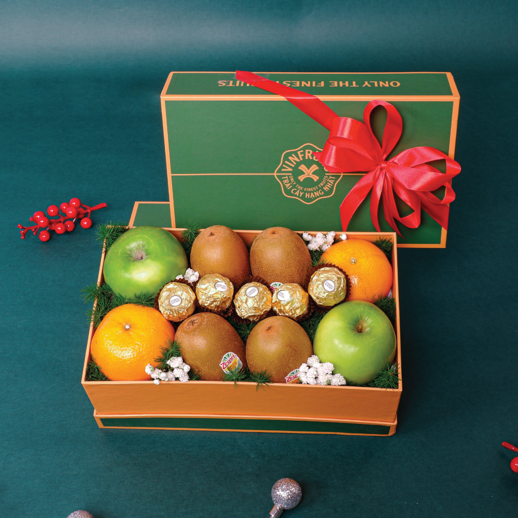 Gift Box Chocolate: Kiwi New Zealand + Táo Xanh Mỹ + Quýt Úc