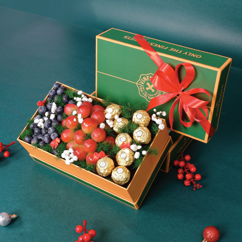Gift Box Chocolate: Nho Mẫu Đơn Hàn Quốc + Việt Quất Mỹ
