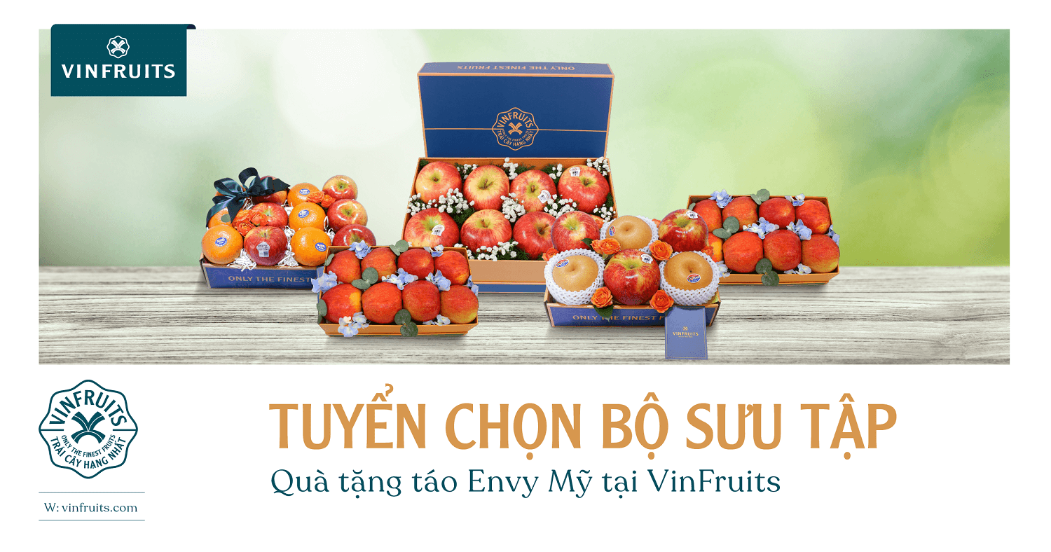 Tuyển chọn bộ sưu tập quà tặng táo Envy Mỹ tại VinFruits