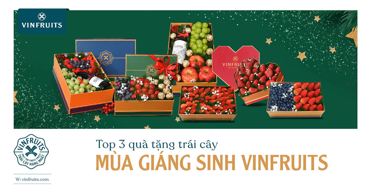 Top 3 quà tặng trái cây mùa Giáng Sinh VinFruits